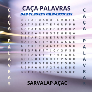 Caça-Palavras das Classes Gramaticais